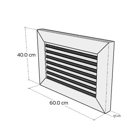ช่องระบายอากาศแนวนอน WT 60x40 ซม. สีสัก_6