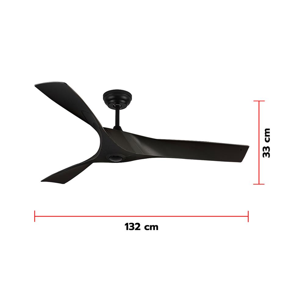 พัดลมไม่มีโคมไฟ CARINI DENO-48 MBK 52 นิ้ว สีดำ