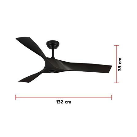 พัดลมไม่มีโคมไฟ CARINI DENO-48 MBK 52 นิ้ว สีดำ_4