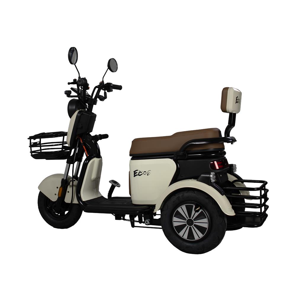 สกู๊ตเตอร์ไฟฟ้า 3 ล้อ EM EM8 สีครีม