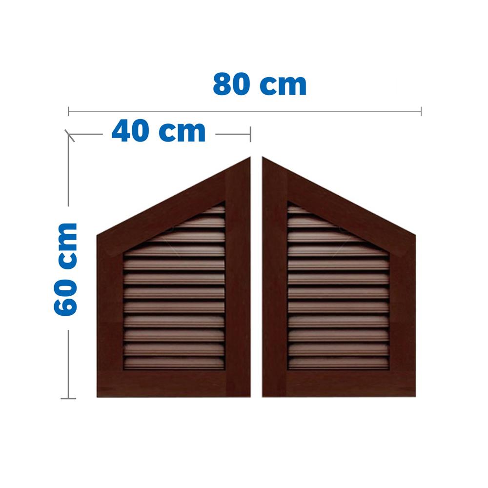 จั่วช่องลม WT IV-01 80x60 ซม. สีโอ๊ค