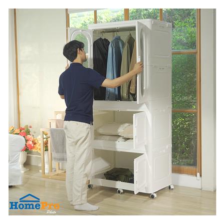 ตู้เสื้อผ้า 3 ชั้น STACKO GRACE 84X52.8X188.6 ซม. สีขาว_4