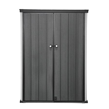 ตู้เก็บของกลางแจ้ง SPRING MA SHU 142X115 ซม. สีเทา/ดำ_1