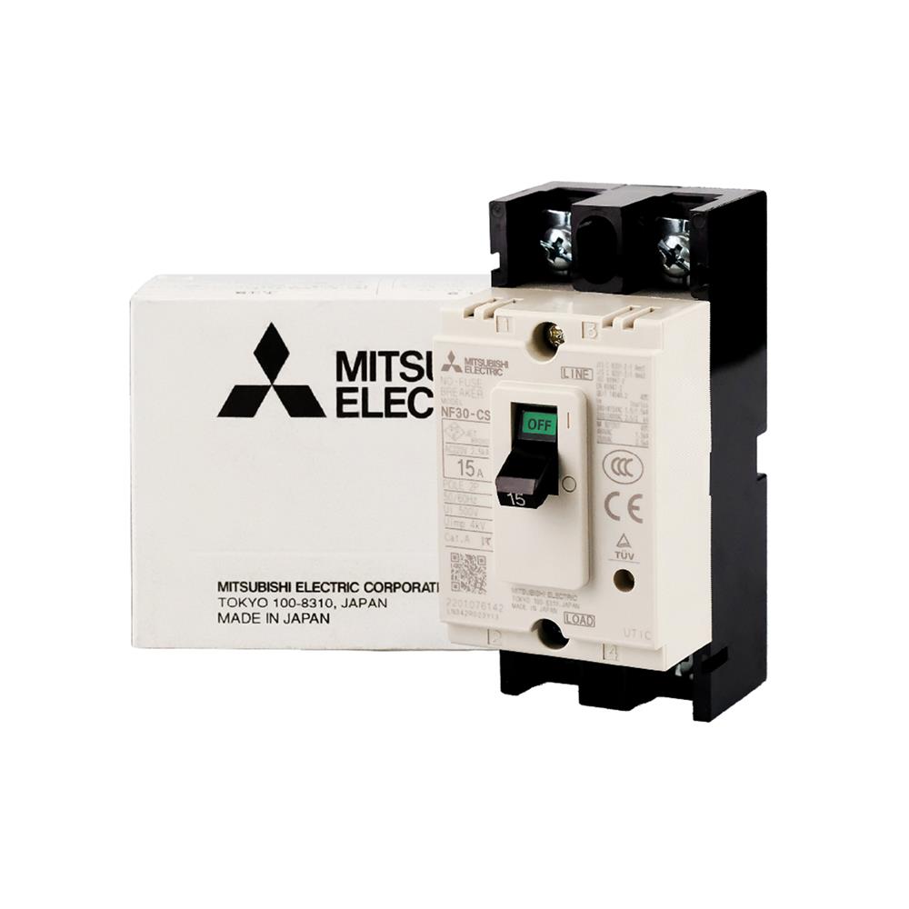 เซอร์กิตเบรกเกอร์ 2 โพล 1 เฟส MITSUBISH NF30CS 15 แอมป์ 2.5 KA 220 โวลต์