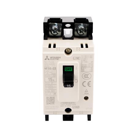 เซอร์กิตเบรกเกอร์ 2 โพล 1 เฟส MITSUBISH NF30CS 15 แอมป์ 2.5 KA 220 โวลต์_0