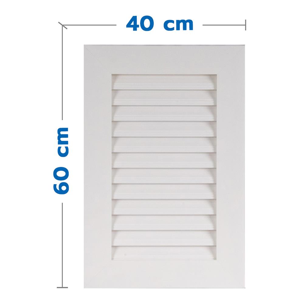 ช่องระบายอากาศแนวตั้ง WT 40x60 ซม. สีขาว