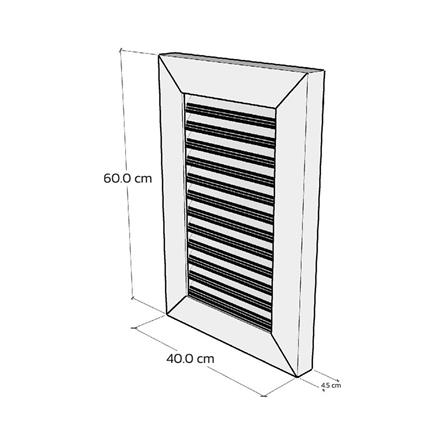 ช่องระบายอากาศแนวตั้ง WT 40x60 ซม. สีสัก_6
