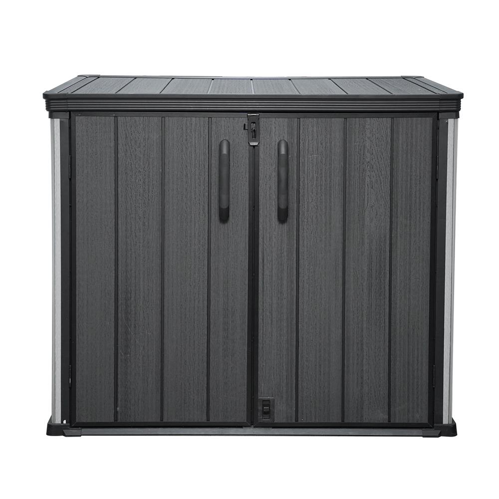 ตู้เก็บของกลางแจ้ง SPRING MA SHU 140X84 ซม. สีเทา/ดำ