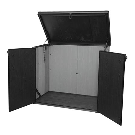 ตู้เก็บของกลางแจ้ง SPRING MA SHU 140X84 ซม. สีเทา/ดำ_3