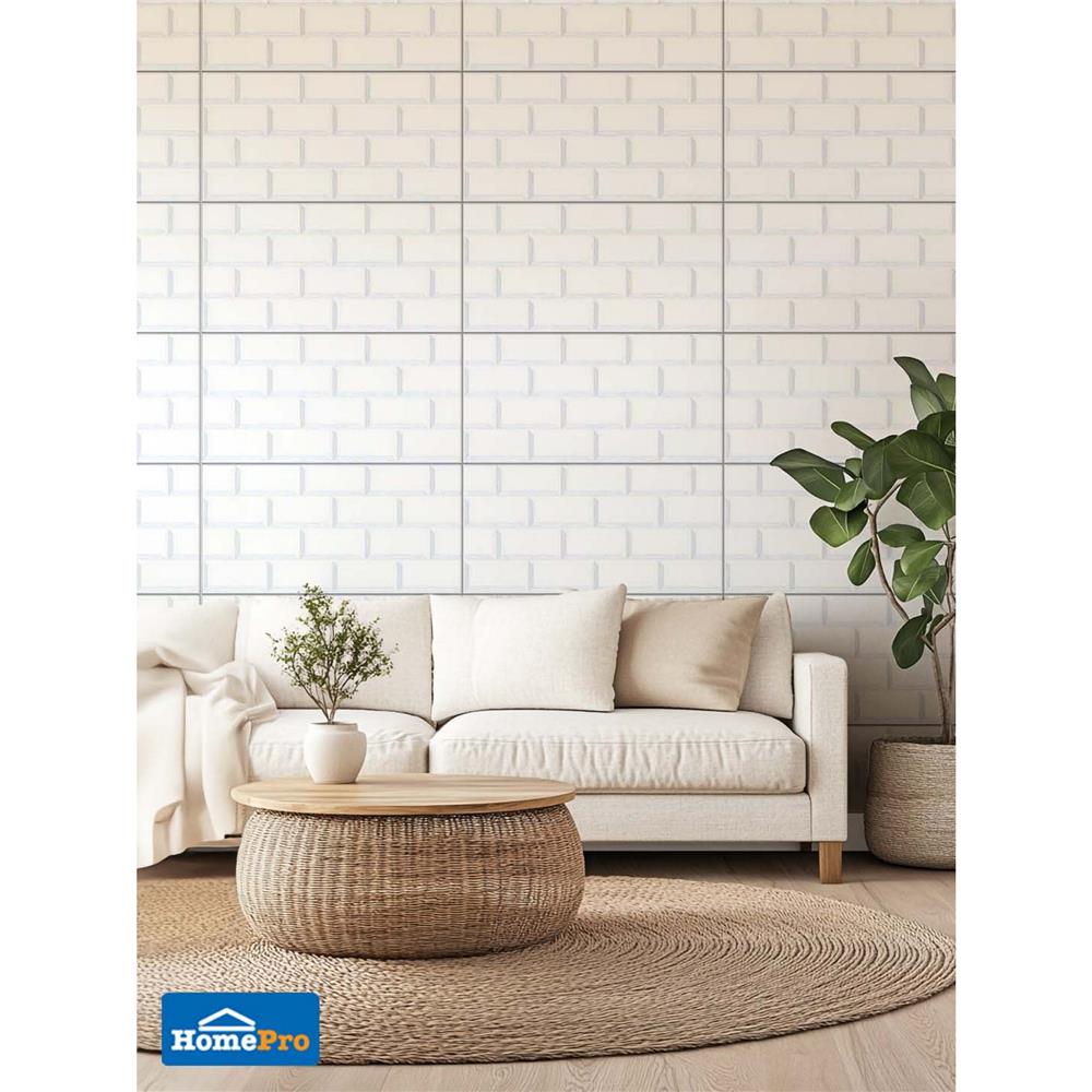 กระเบื้องผนัง 30x60 ซม. DURAGRES เมซ บริค ไวท์ A 0.9 ตร.ม.