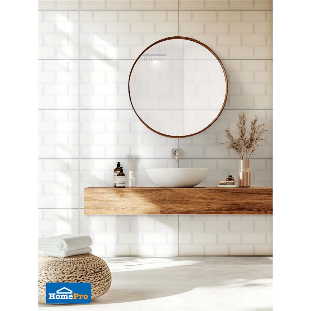 กระเบื้องผนัง 30x60 ซม. DURAGRES เมซ บริค ไวท์ A 0.9 ตร.ม.