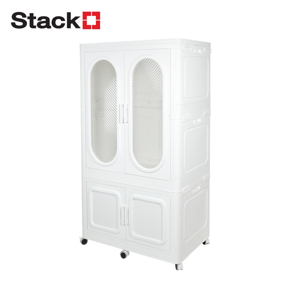 ตู้เสื้อผ้า 2 ชั้น STACKO GRACE 84X52.8X143.8 ซม. สีขาว_0
