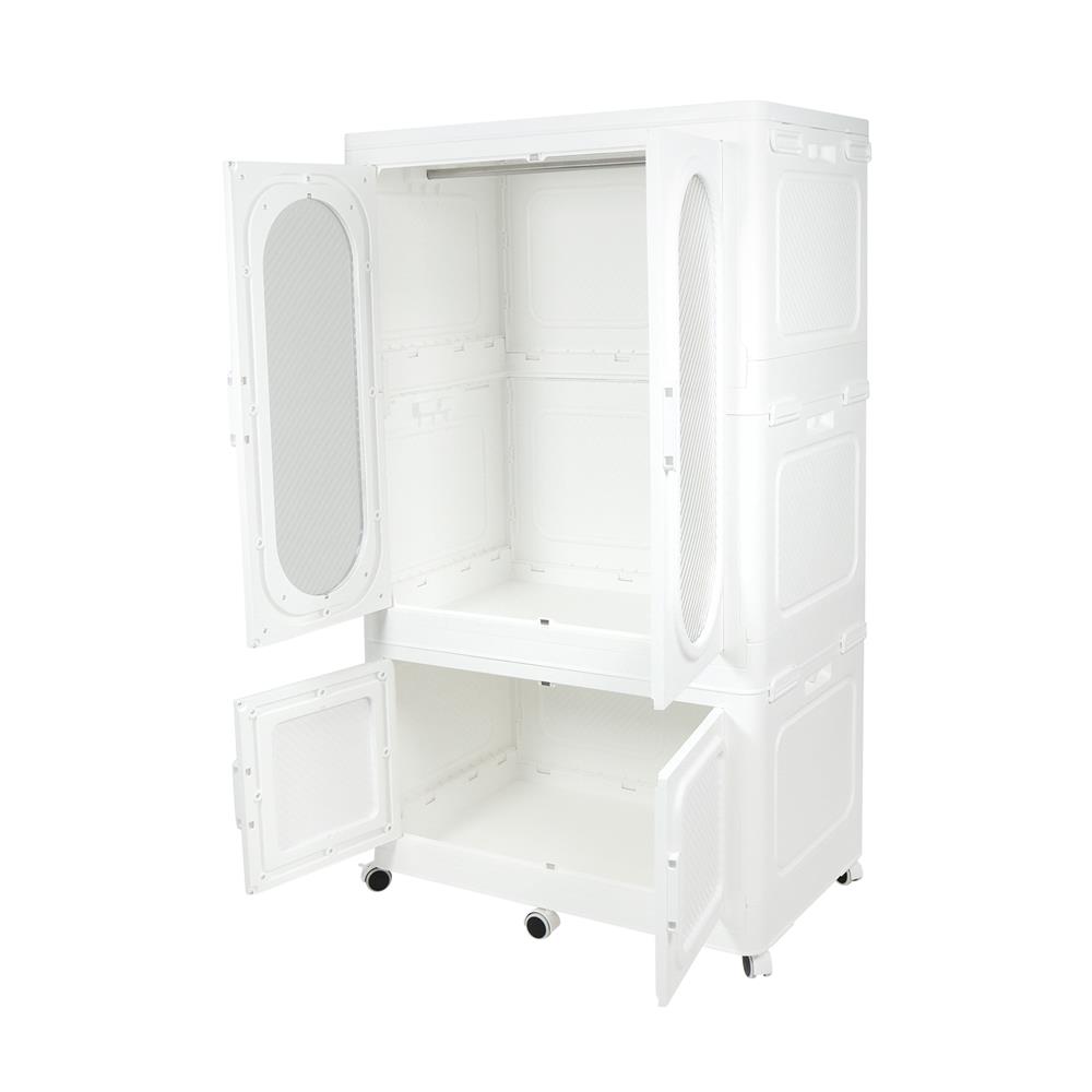 ตู้เสื้อผ้า 2 ชั้น STACKO GRACE 84X52.8X143.8 ซม. สีขาว