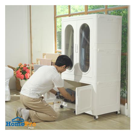 ตู้เสื้อผ้า 2 ชั้น STACKO GRACE 84X52.8X143.8 ซม. สีขาว_4