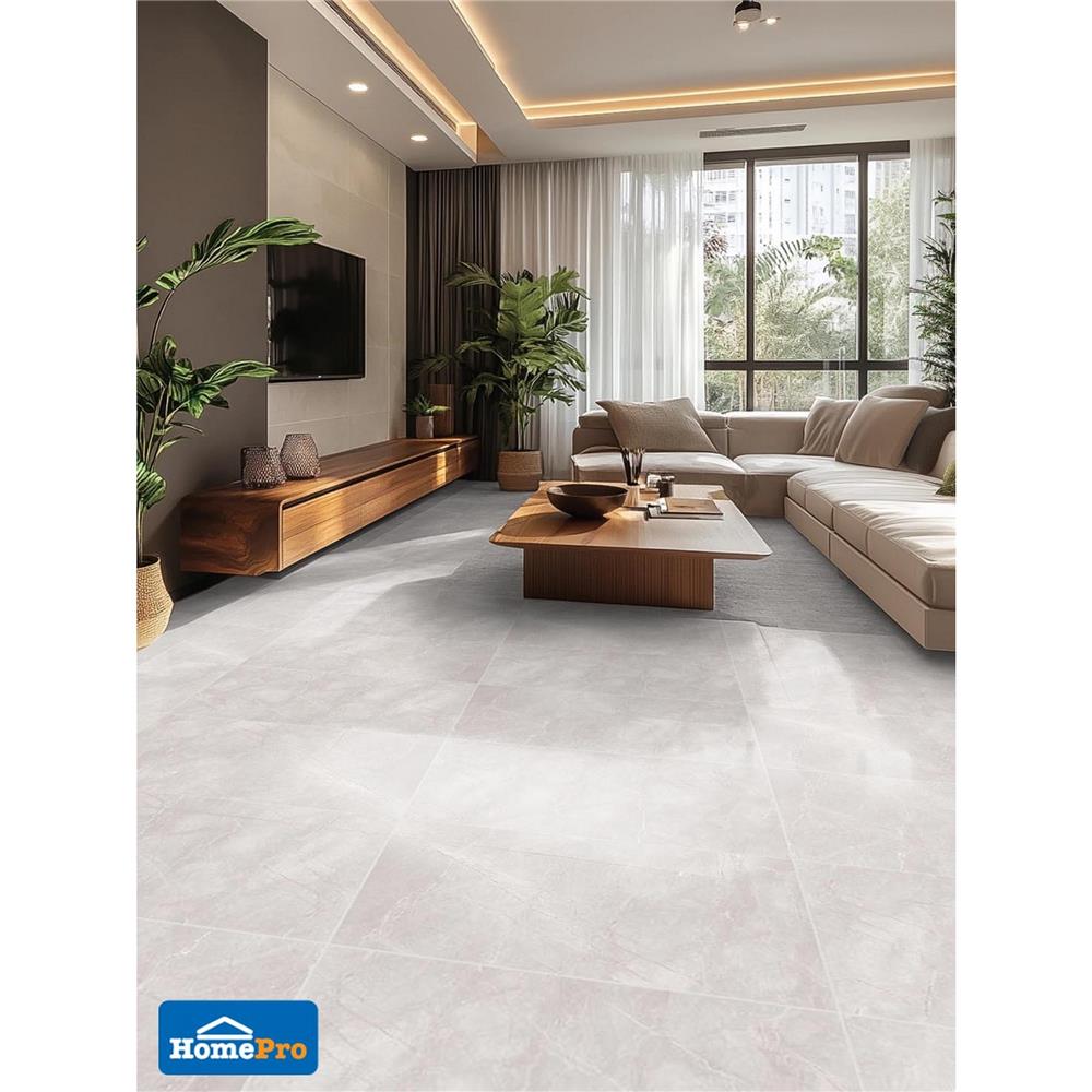 กระเบื้องพื้นพอร์ซเลน 60x120 ซม. DURAGRES ลิเชโอ เทาอ่อน A 1.44 ตร.ม.