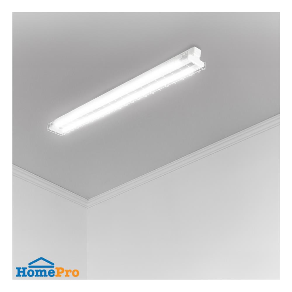 โคมตะแกรงติดลอย L&E 9J-01039 2X1200 มม. สีขาว