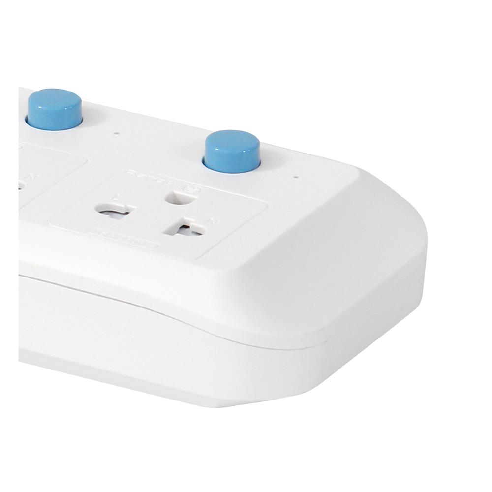 รางปลั๊กไฟ 5 ช่อง 5 สวิตซ์ ELECKTA 815 16 แอมป์ 3 ม.