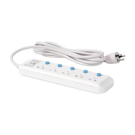 รางปลั๊กไฟ 5 ช่อง 5 สวิตซ์ ELECKTA 815 16 แอมป์ 3 ม._1