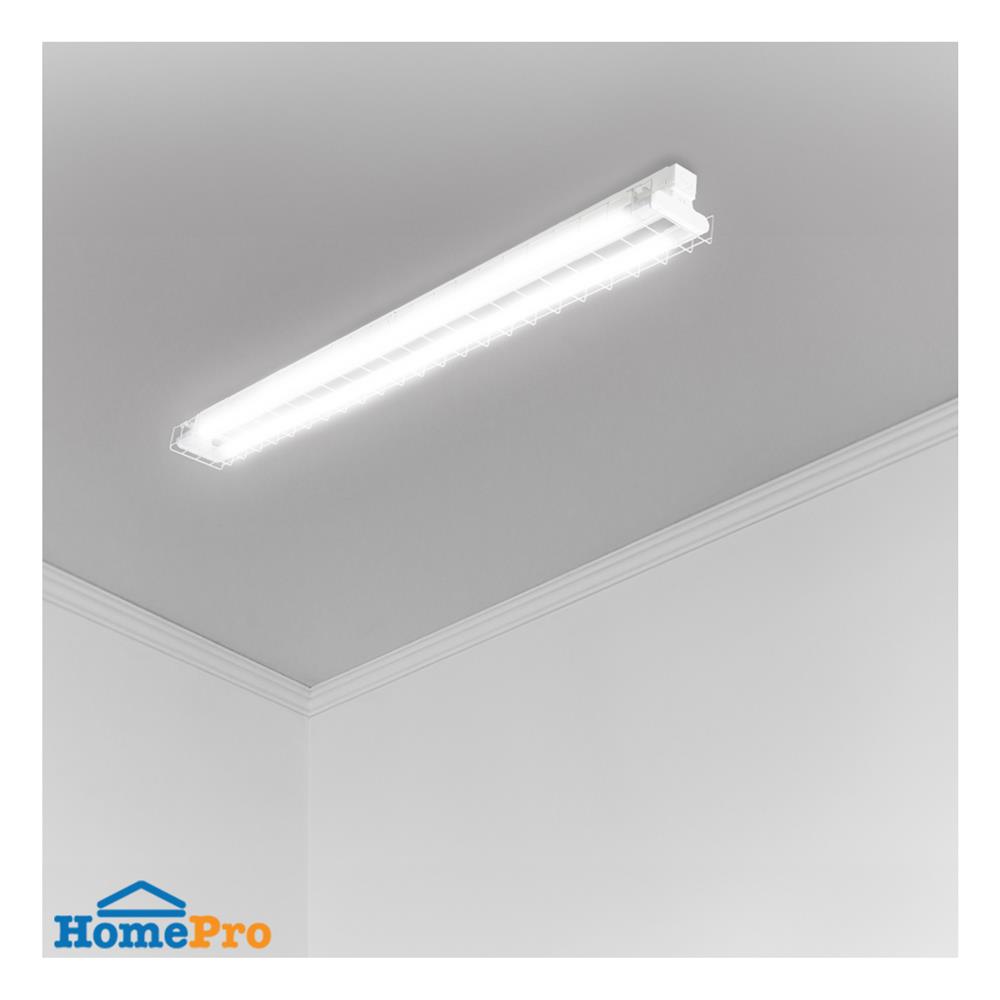 โคมตะแกรงติดลอย L&E 9J-01037 2x600 มม. สีขาว