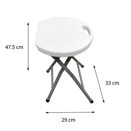 เก้าอี้พับ ME LIVING HDPE สีขาว_6