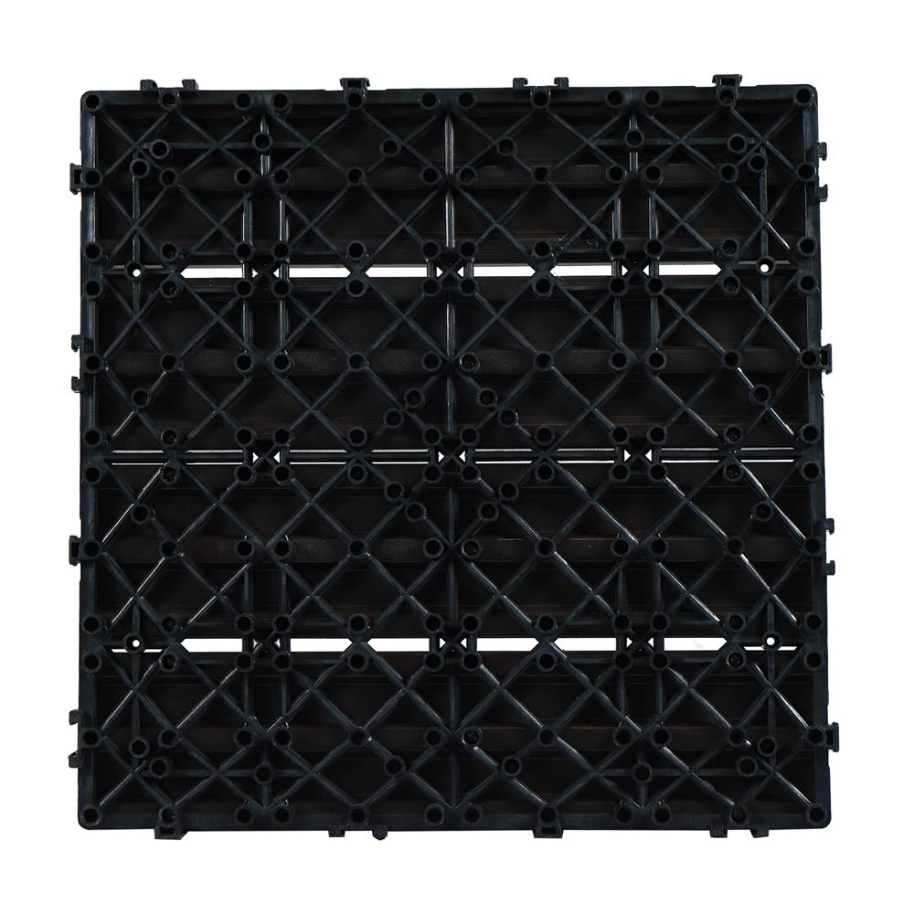 แผ่นทางเท้า WPC ลายตรง SPRING 30X30 ซม. สีดาร์คคอฟฟี่