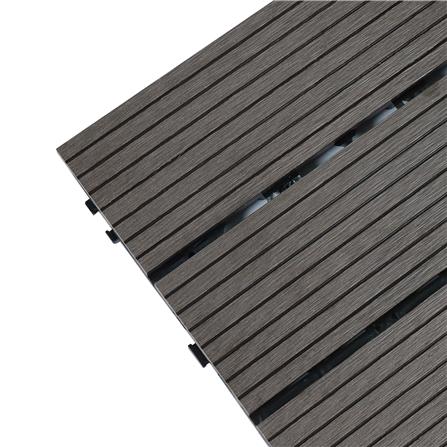 แผ่นทางเท้า WPC ลายตรง SPRING 30X30 ซม. สีดาร์คคอฟฟี่_3