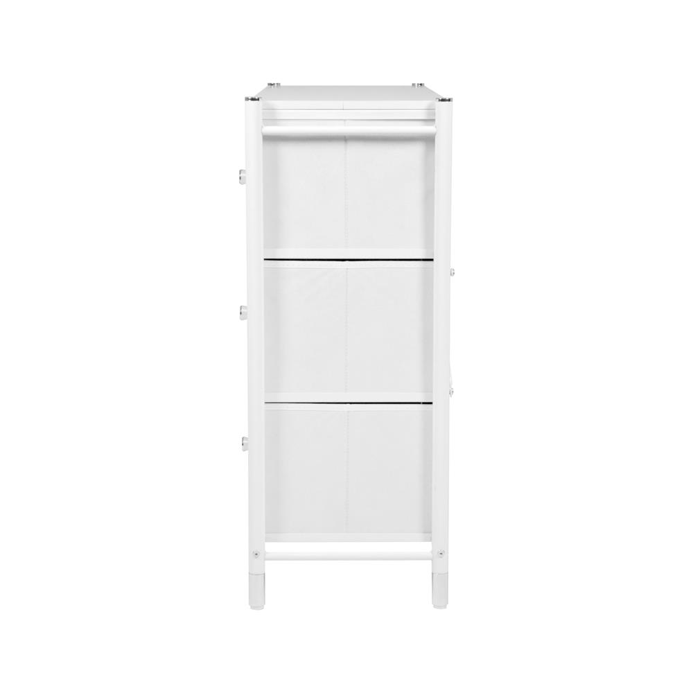 ชั้นลิ้นชักหนัง 6 ช่อง STACKO LUZZO 88.5X30X76.5 ซม. สีขาว