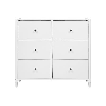 ชั้นลิ้นชักหนัง 6 ช่อง STACKO LUZZO 88.5X30X76.5 ซม. สีขาว_2