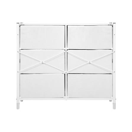 ชั้นลิ้นชักหนัง 6 ช่อง STACKO LUZZO 88.5X30X76.5 ซม. สีขาว_5