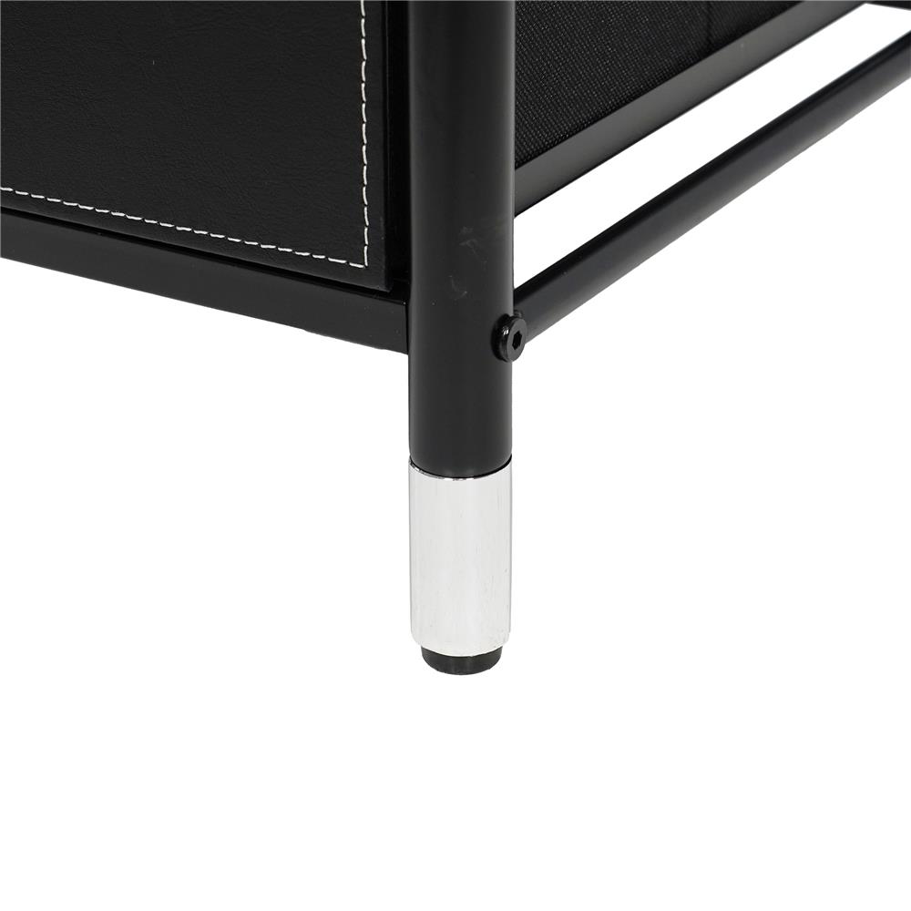 ชั้นลิ้นชักหนัง 3 ชั้น STACKO LUZZO 29X35X77.3 ซม. สีดำ