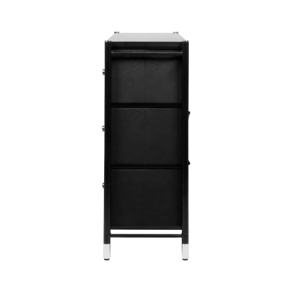 ชั้นลิ้นชักหนัง 6 ช่อง STACKO LUZZO 88.5X30X76.3 ซม. สีดำ