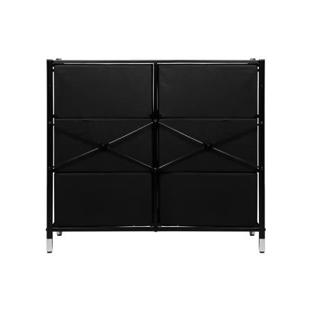 ชั้นลิ้นชักหนัง 6 ช่อง STACKO LUZZO 88.5X30X76.3 ซม. สีดำ_6