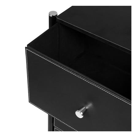 ชั้นลิ้นชักหนัง 6 ช่อง STACKO LUZZO 88.5X30X76.3 ซม. สีดำ_7