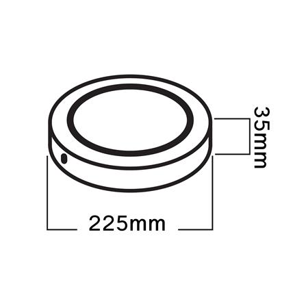 ดาวน์ไลท์ LED SHINING S-DLS01865C-1R(BK) 8 นิ้ว 18 วัตต์ DAYLIGHT สีดำ_7