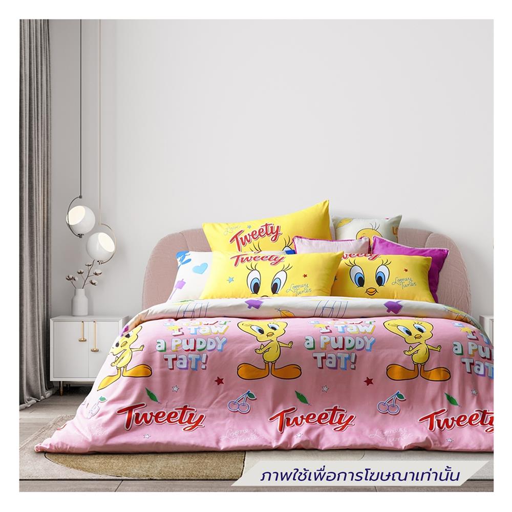 ชุดผ้าปูที่นอน 5 ฟุต (ชุด 6 ชิ้น) PREMIER SATIN TWEETYS FJ007