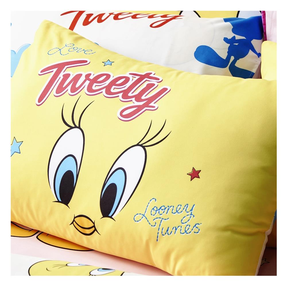 ชุดผ้าปูที่นอน 5 ฟุต (ชุด 6 ชิ้น) PREMIER SATIN TWEETYS FJ007