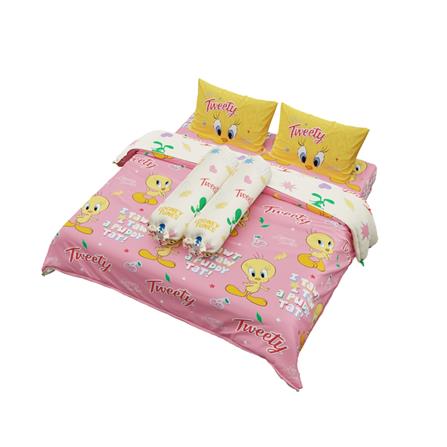 ชุดผ้าปูที่นอน 5 ฟุต (ชุด 6 ชิ้น) PREMIER SATIN TWEETYS FJ007_1