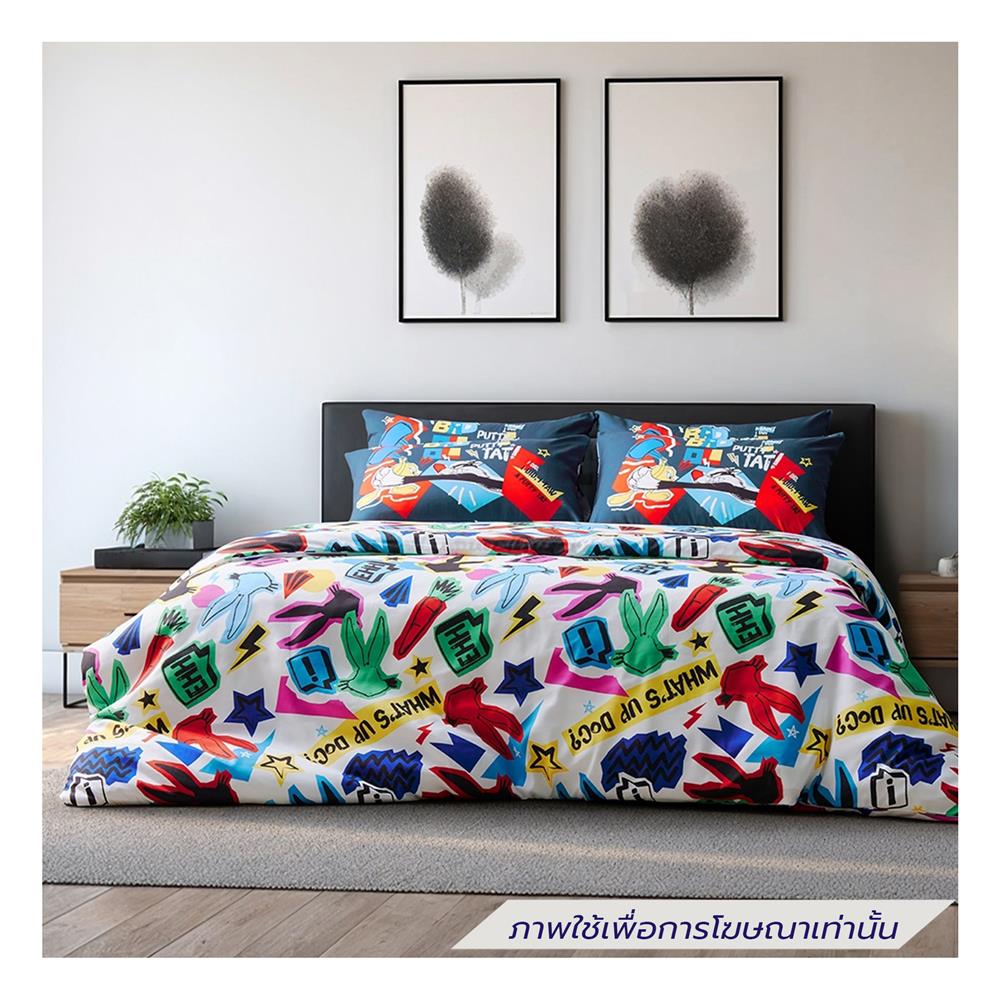 ชุดผ้าปูที่นอน 6 ฟุต (ชุด 6 ชิ้น) PREMIER SATIN LOONEY TUNES FJ010