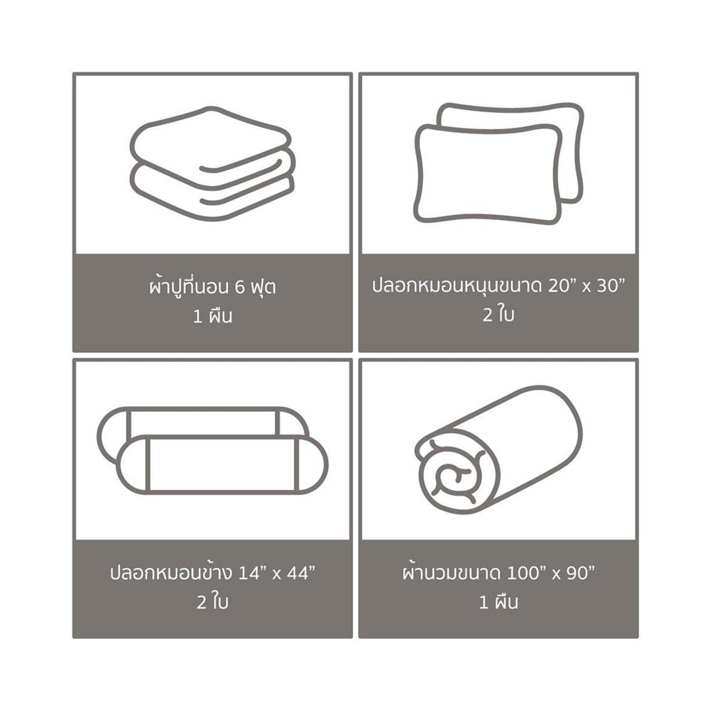 ชุดผ้าปูที่นอน 6 ฟุต (ชุด 6 ชิ้น) PREMIER SATIN LOONEY TUNES FJ010