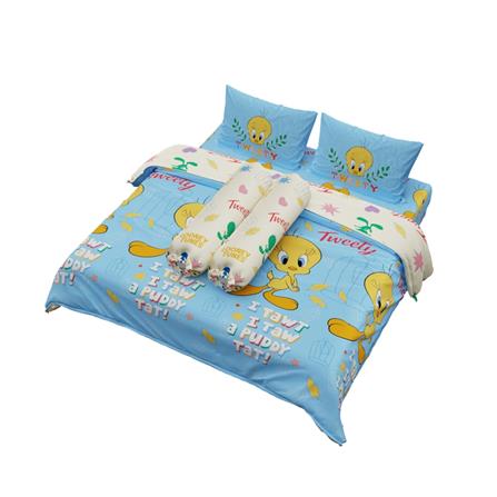 ชุดผ้าปูที่นอน 6 ฟุต (ชุด 6 ชิ้น) PREMIER SATIN TWEETYS FJ006_1