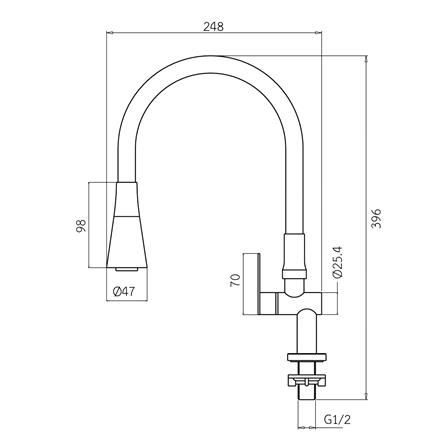 ก๊อกซิงค์เดี่ยวเคาน์เตอร์ WS WS-0353-SBA_2