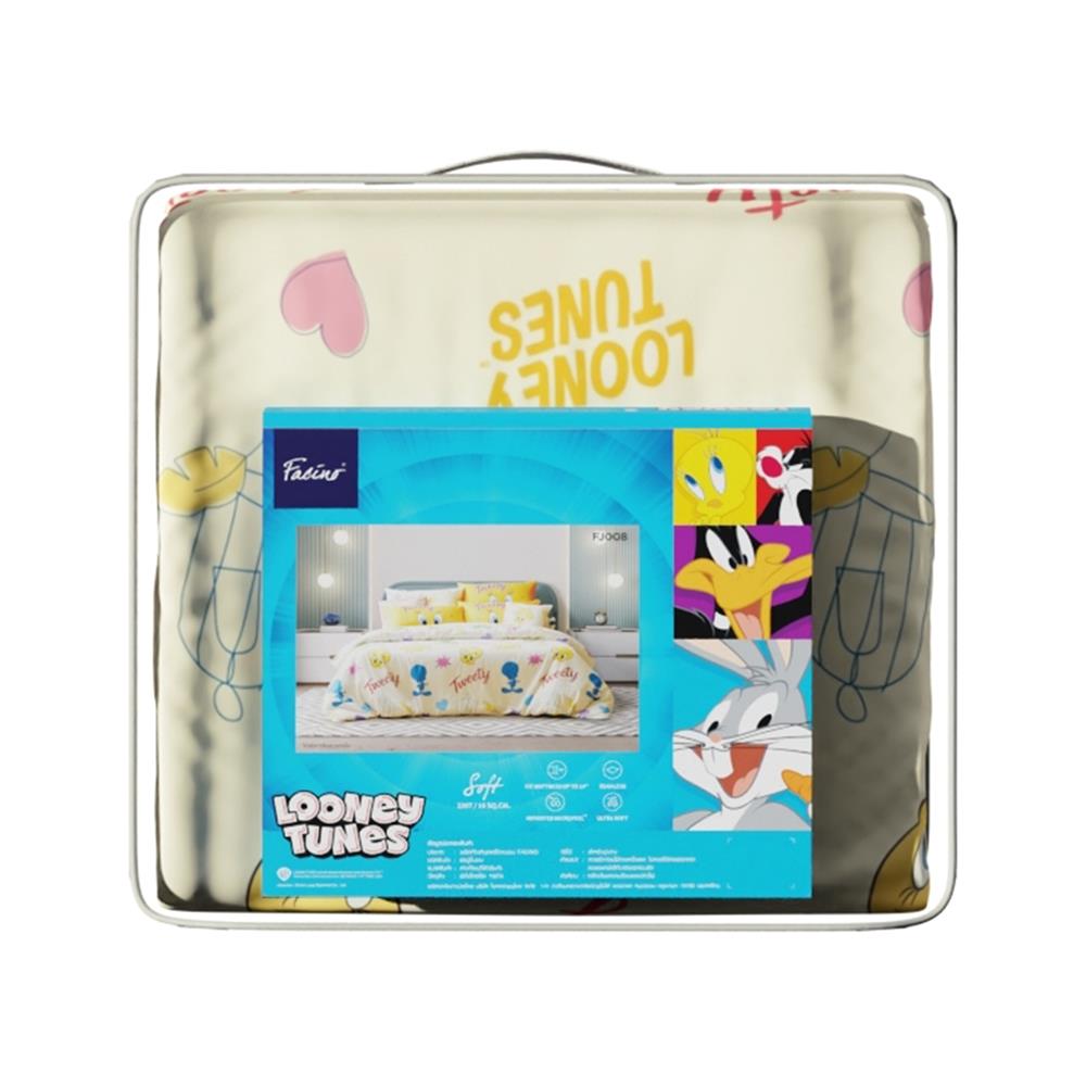 ชุดผ้าปูที่นอน 6 ฟุต (ชุด 6 ชิ้น) PREMIER SATIN TWEETYS FJ008