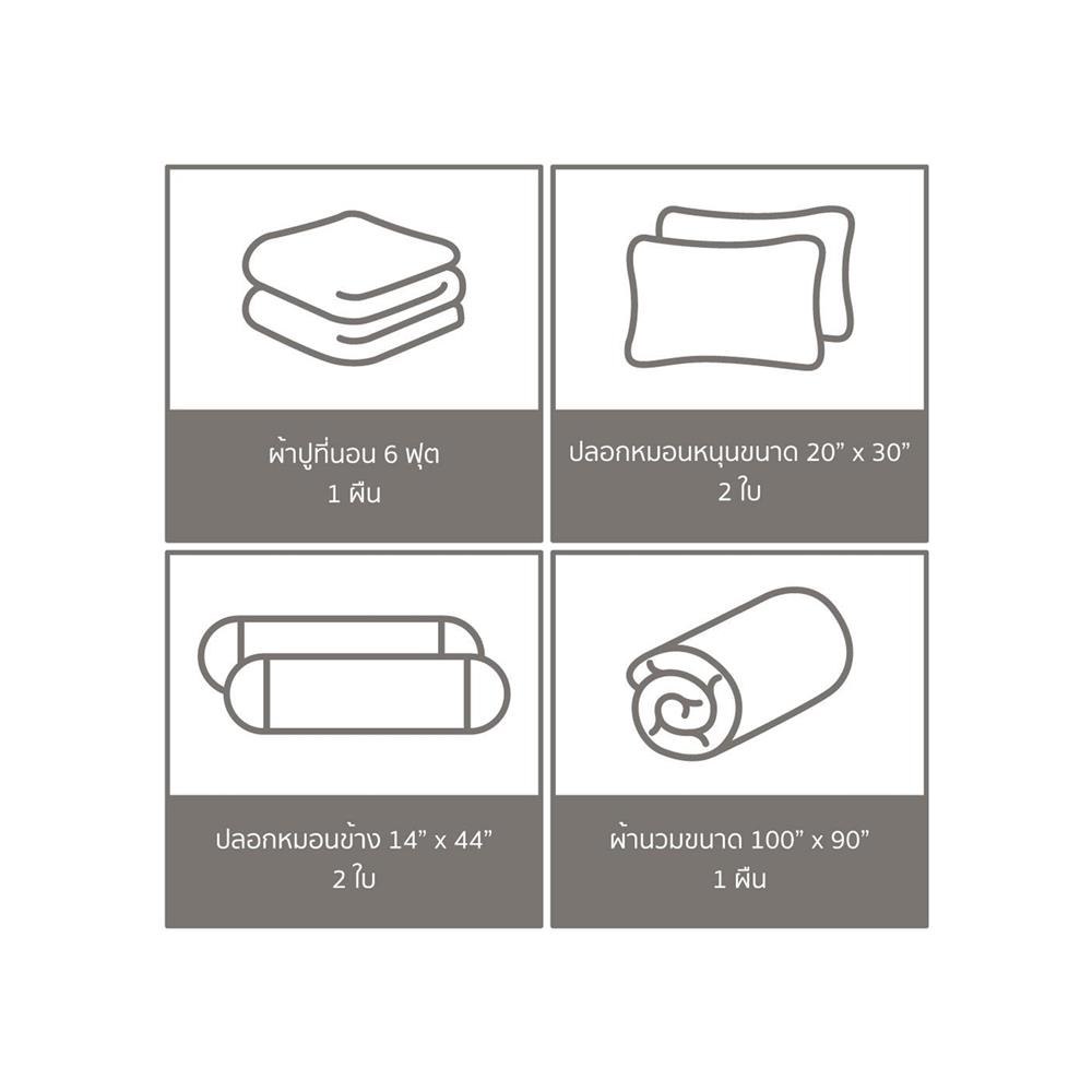 ชุดผ้าปูที่นอน 6 ฟุต (ชุด 6 ชิ้น) PREMIER SATIN TWEETYS FJ007