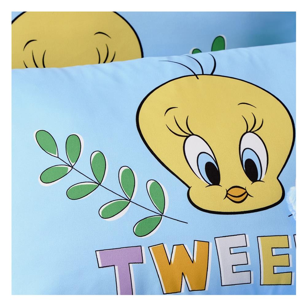 ชุดผ้าปูที่นอน 5 ฟุต (จำนวน 5 ชิ้น) PREMIER SATIN TWEETYS FJ006