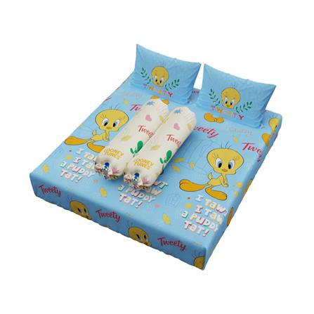 ชุดผ้าปูที่นอน 5 ฟุต (จำนวน 5 ชิ้น) PREMIER SATIN TWEETYS FJ006_1