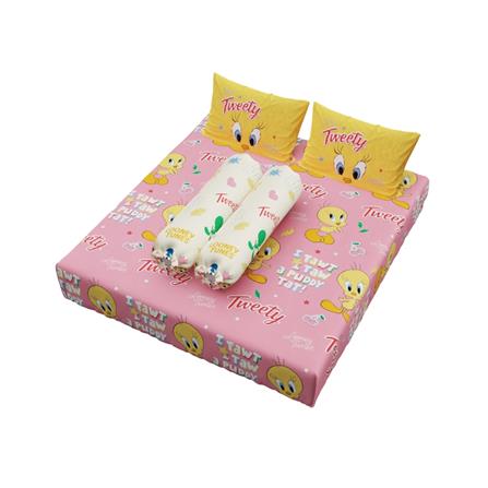 ชุดผ้าปูที่นอน 5 ฟุต (จำนวน 5 ชิ้น) PREMIER SATIN TWEETYS FJ007_1