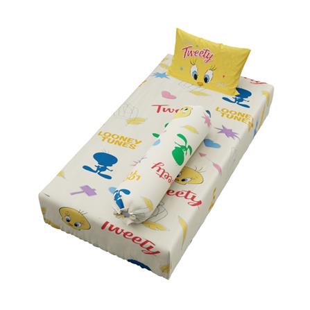 ชุดผ้าปูที่นอน 3.5 ฟุต (จำนวน 3 ชิ้น) PREMIER SATIN TWEETYS FJ008_1
