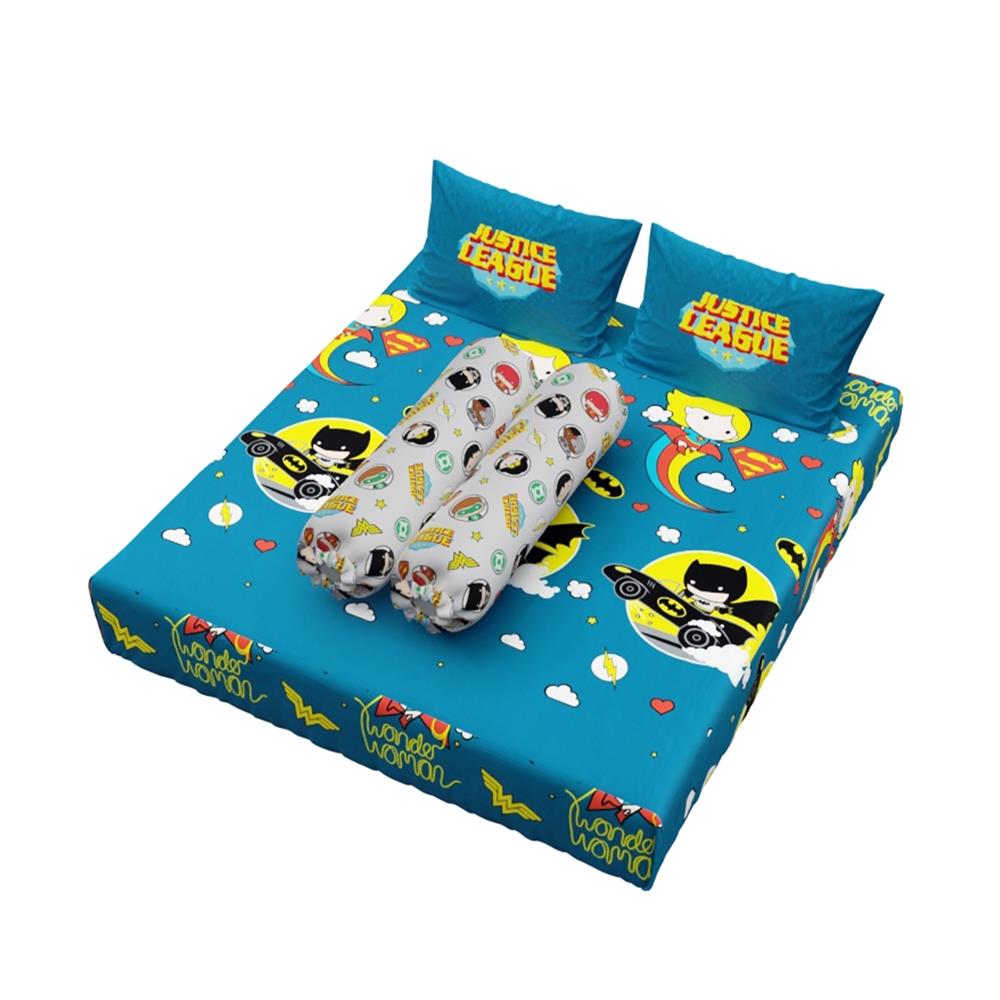 ชุดผ้าปูที่นอน 6 ฟุต (จำนวน 5 ชิ้น) PREMIER SATIN JUSTICE LEAGUE FJ001