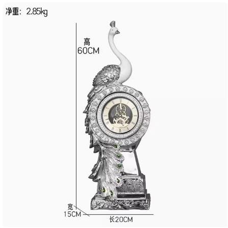 นาฬิกาตั้งโต๊ะ INTERY CT215C048_02 23.62 นิ้ว สีเงิน_4