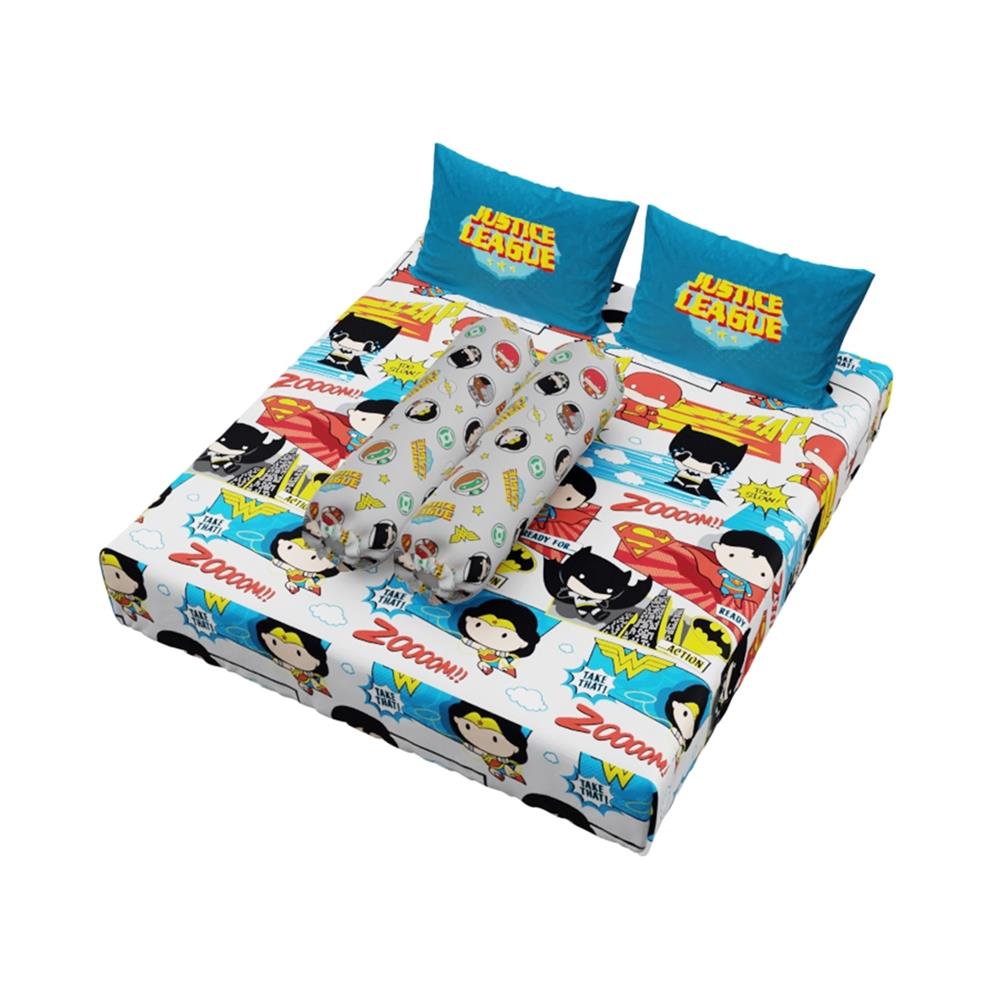 ชุดผ้าปูที่นอน 6 ฟุต (จำนวน 5 ชิ้น) PREMIER SATIN JUSTICE LEAGUE FJ002